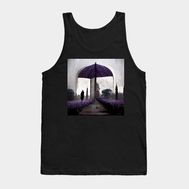 Safe From Purple Showers Tank Top by Kazaiart